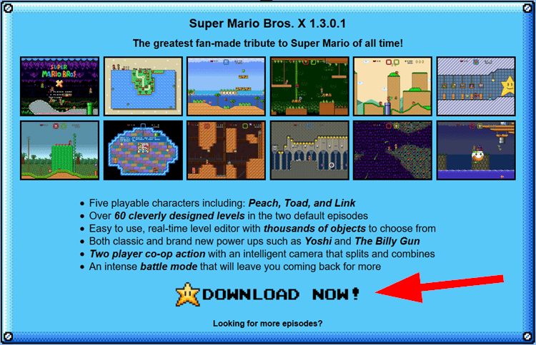 Super Mario Bros X Free Download for PC